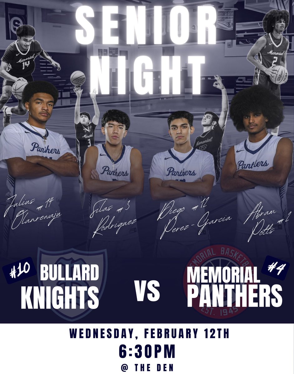 SJM Boys Basketball (@sjmbasketball1) on Twitter photo βΌοΈπβΌοΈ GAME DAY ALERT βΌοΈπβΌοΈ
βοΈ SENIOR NIGHT AT THE DEN βοΈ
The 24-4 Panthers prepare to take on Bullard tonight at #TheDen πΎ
A win tonight and the Panthers secure another CMAC Championship π―
Come out and support your Seniors as we send them off in style!
π Bullard βΌοΈπβΌοΈ GAME DAY ALERT βΌοΈπβΌοΈ
βοΈ SENIOR NIGHT AT THE DEN βοΈ
The 24-4 Panthers prepare to take on Bullard tonight at #TheDen πΎ
A win tonight and the Panthers secure another CMAC Championship π―
Come out and support your Seniors as we send them off in style!
π Bullard
