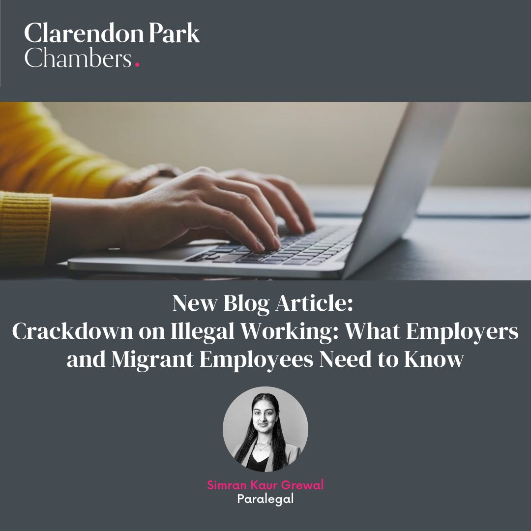 New Blog Article: Crackdown on Illegal Working: What Employers and Migrant Employees Need to Know

Click the link below to read the full article by Simran Kaur Grewal.

lnkd.in/gRw2DYc4