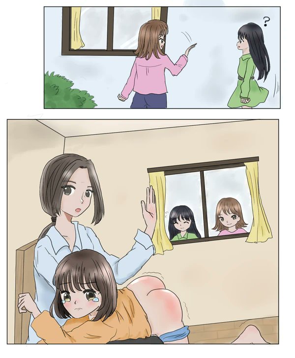 129 女孩被妈妈教训的过程被朋友看见