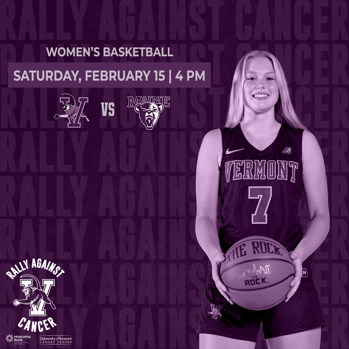 Join us tomorrow at 4 p.m. as we host Maine in our Rally Against Cancer Game presented by <a href="/MascomaBank/">Mascoma Bank</a> !

Mascoma Bank will be handing out Rally Towels for the first 250 fans in attendance.