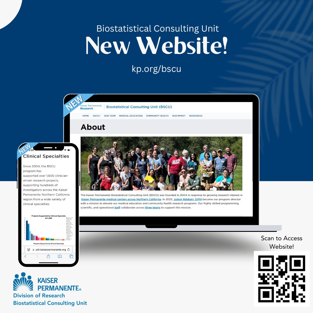 The BSCU is excited to announce our new website! Check us out at kp.org/bscu, or by scanning the QR code.