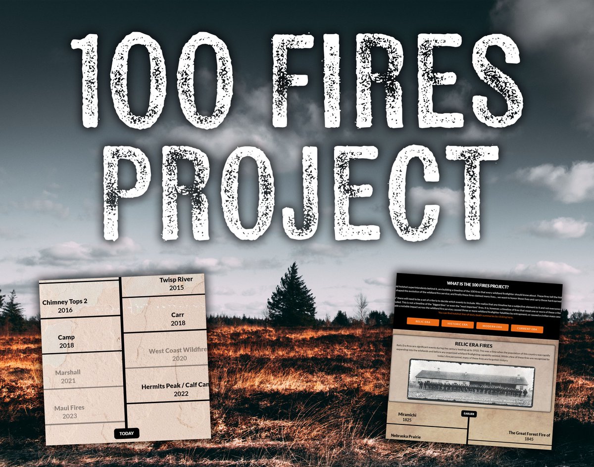 thewffoundation's tweet photo. Wildfire history has undoubtedly shaped the wildland fire community, and the 100 Fires Project highlights the fires that changed everything.
Learn more about how wildfire history still impacts us today.

#100Fires #FireHistory https://t.co/uzKpglF6MF