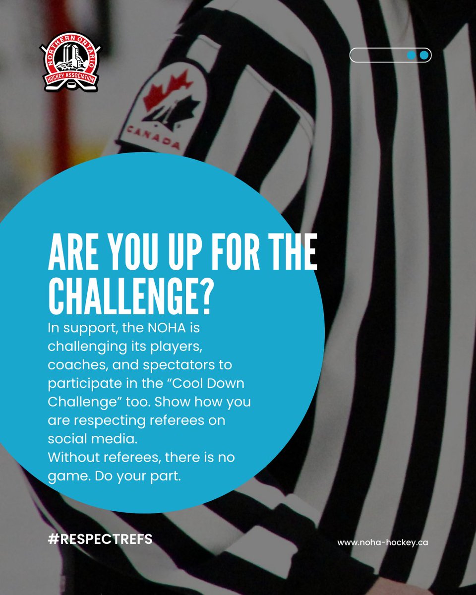 NOHAHockey's tweet image. It's time to cool down. 

The NOHA commends the @SeattleKraken,
@KrakenIceplex, &amp;amp; the Jr. Kraken community. In support, we're challenging our players, coaches, and spectators to participate in the Cool Down Challenge and show how they #RespectRefs. ⚫️⚪️