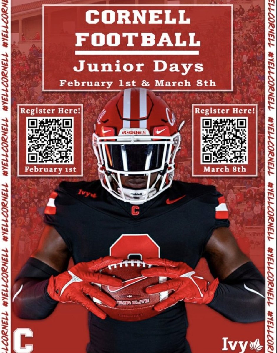Thank you <a href="/BigRed_Football/">Cornell Football</a> for the invitation!
