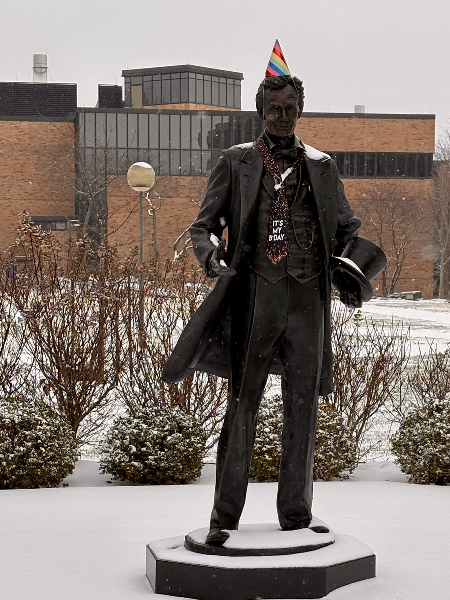 Happy Birthday, Abe! Looks like Mother Nature sent you a little birthday surprise—a cozy blanket of snow!