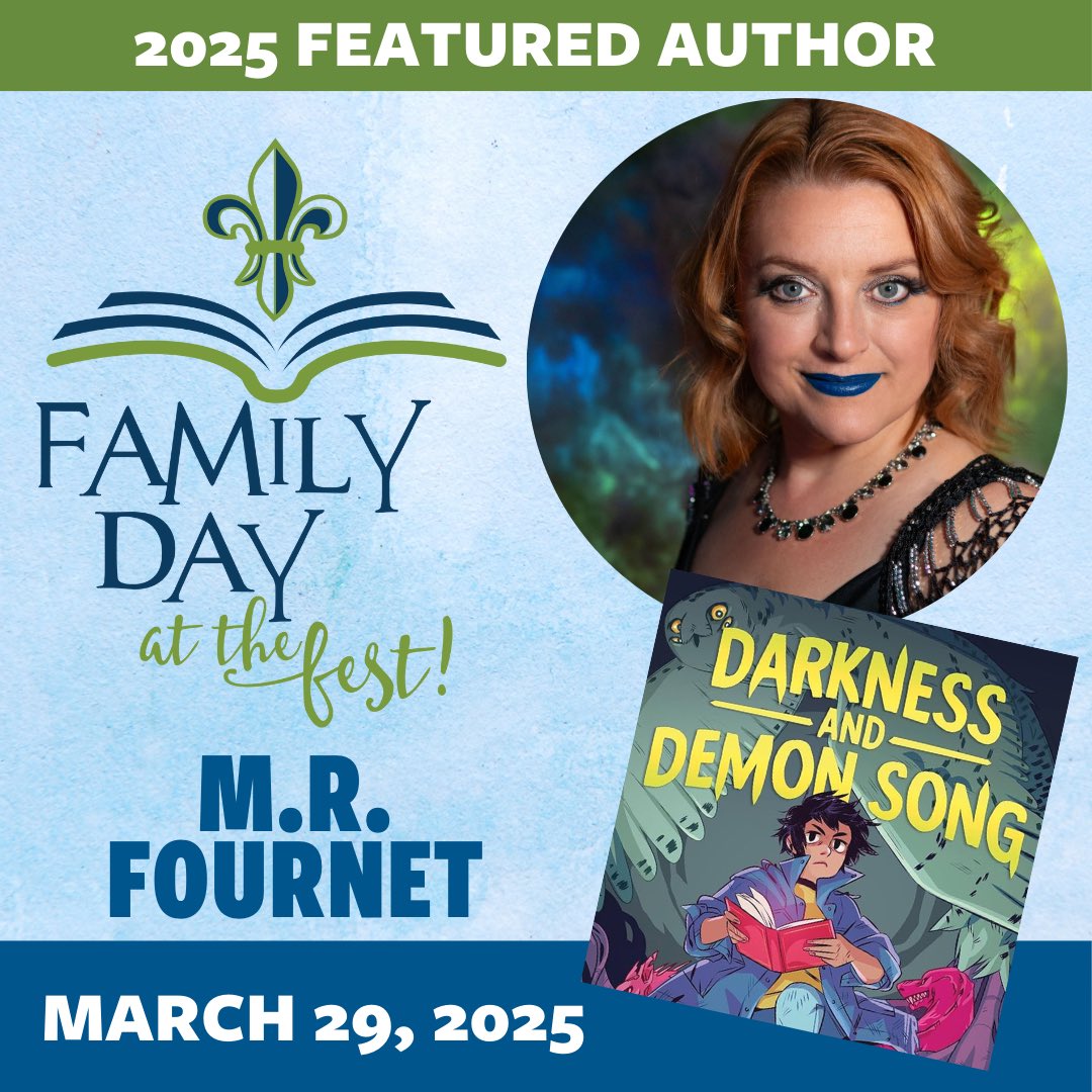 M.R. Fournet (@mr_fournet) on Twitter photo Family Day at the Fest is the place to be on March 29! 🏡📖 Join me at <a href="/NOLAbookfest/">NOLA Book Festival</a> for a special reading of DARKNESS AND DEMON SONG plus tons of book-related fun for kids and families. Best of all? It’s completely FREE! See you there! #NOLABookFest #FamilyDayAtTheFest Family Day at the Fest is the place to be on March 29! 🏡📖 Join me at <a href="/NOLAbookfest/">NOLA Book Festival</a> for a special reading of DARKNESS AND DEMON SONG plus tons of book-related fun for kids and families. Best of all? It’s completely FREE! See you there! #NOLABookFest #FamilyDayAtTheFest