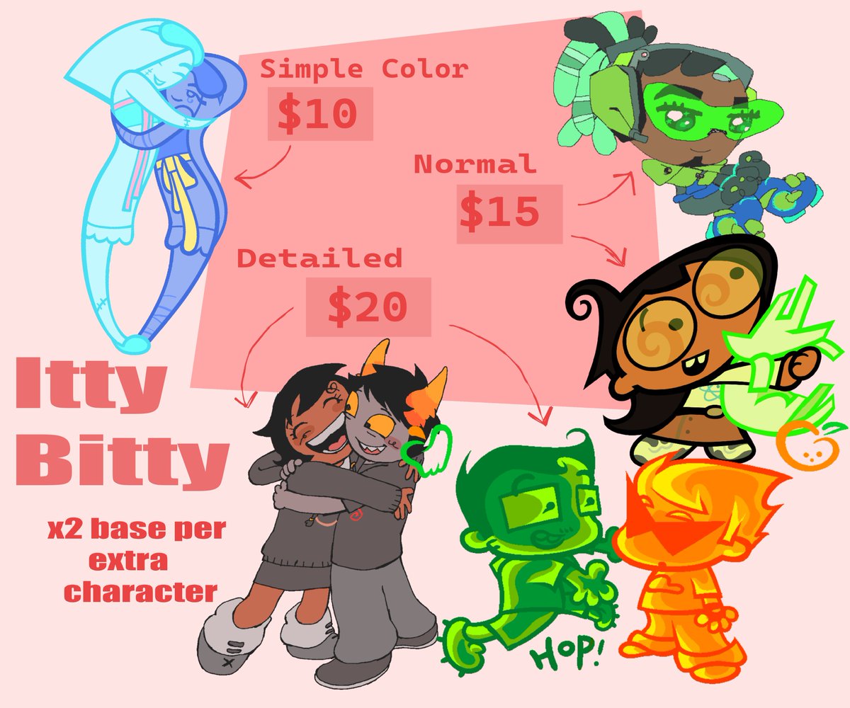 repliiku's tweet image. Commissions are up again!! for a mostly unlimited time? again prices have changed as its my only way of income rn. there are two new options, the last one is in the replies :))
DM me here or on discord/ shikinatorr