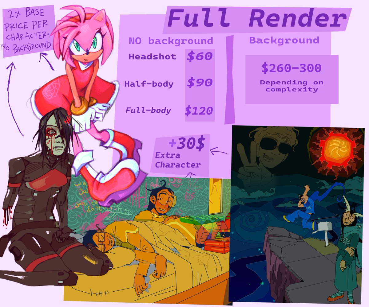repliiku's tweet image. Commissions are up again!! for a mostly unlimited time? again prices have changed as its my only way of income rn. there are two new options, the last one is in the replies :))
DM me here or on discord/ shikinatorr