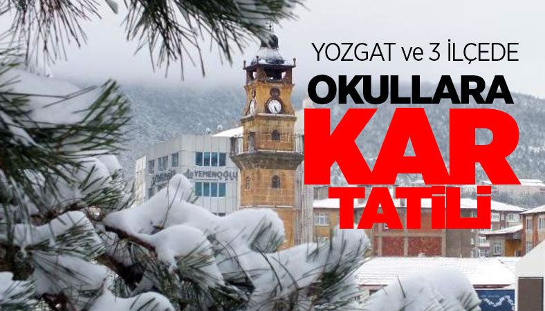 Meteoroloji tarafından yapılan uyarılar sonrası beklenen kar yağışı ve düşük hava sıcaklıklarına bağlı buzlanma riski nedeniyle Yozgat merkez ve 3 ilçede eğitime ara verildi.