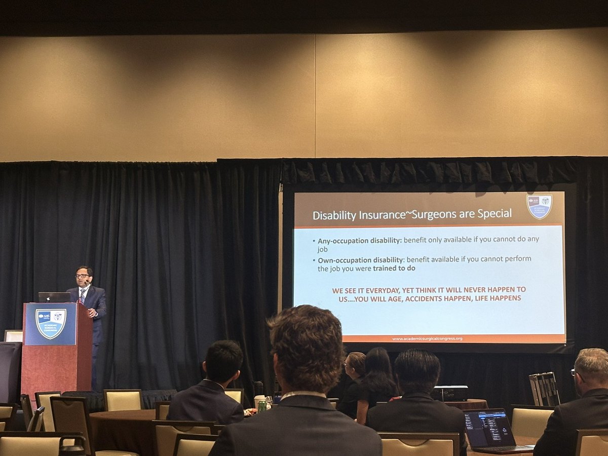 Great talk about financial literacy for surgeons at #ASC2025 <a href="/AcademicSurgery/">Assoc4AcademicSurgery</a>
