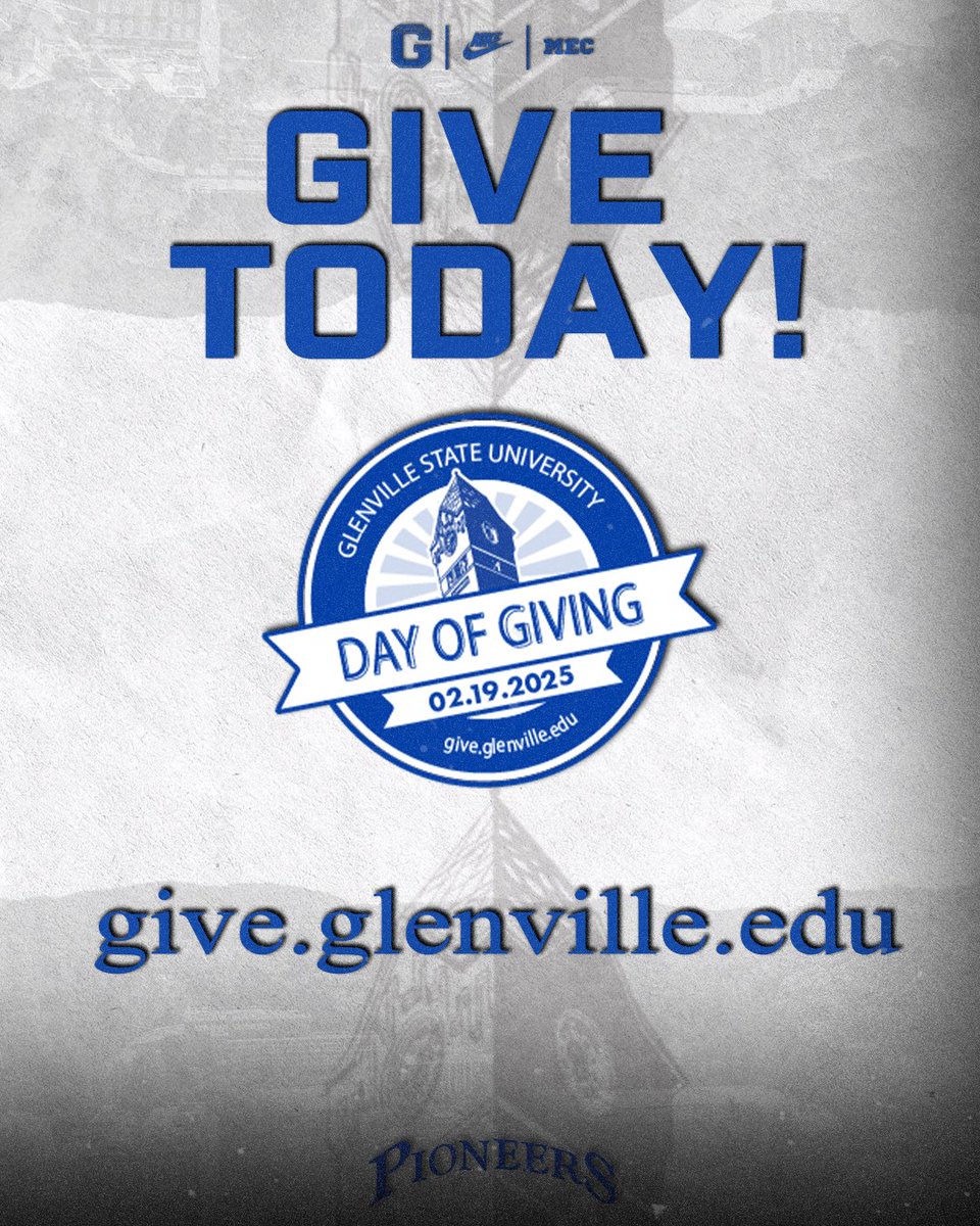 GSU Pioneer Athletics (@gsupioneers) on Twitter photo ๐๐๐๐ ๐๐๐๐๐!
<a href="/gopioneers/">Glenville State University</a> Day of Giving is February 19 but you can starting giving now at give.glenville.edu!
๐๏ธ bit.ly/4gCxNK4
#GoPioneers ๐๐๐๐ ๐๐๐๐๐!
<a href="/gopioneers/">Glenville State University</a> Day of Giving is February 19 but you can starting giving now at give.glenville.edu!
๐๏ธ bit.ly/4gCxNK4
#GoPioneers