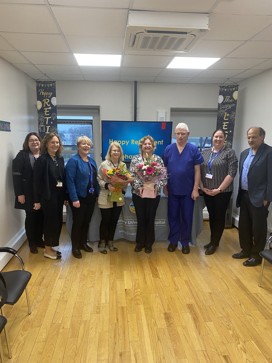 TipperaryUH's tweet image. Happy Retirement to Siobhan and Patsy
Between them they have provided 88yrs service to the hospital .Thank you for your commitment and best wishes from all in TippUH @HSEDubSouthEast @HSELive @HSE_HR