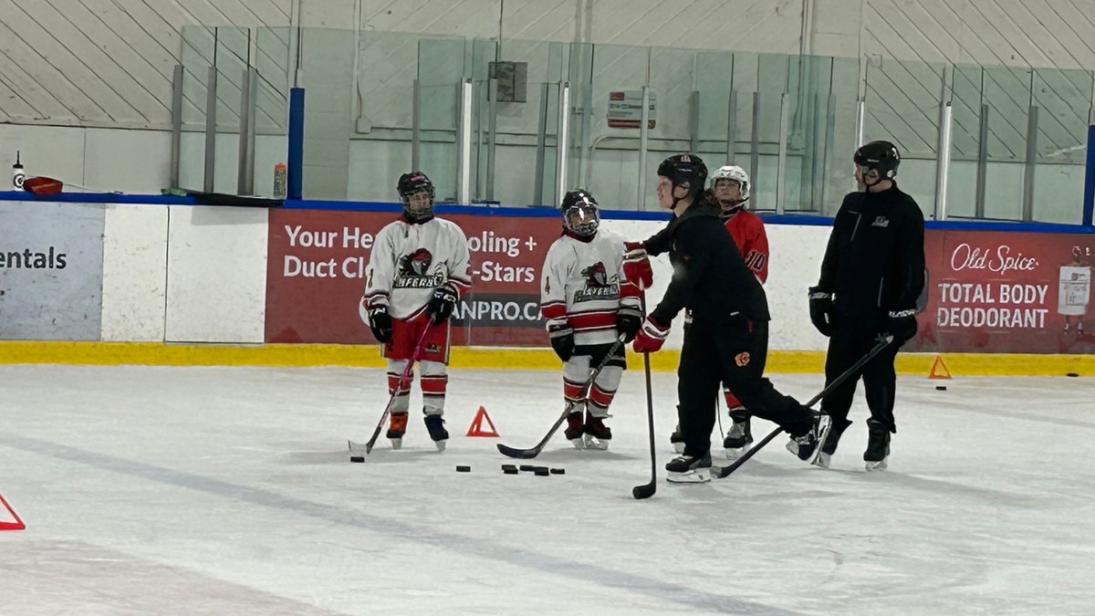 Learning from an Olympian!

Our own Rebecca Johnston recently surprised a girls hockey team at their practice, working with them as a guest coach!