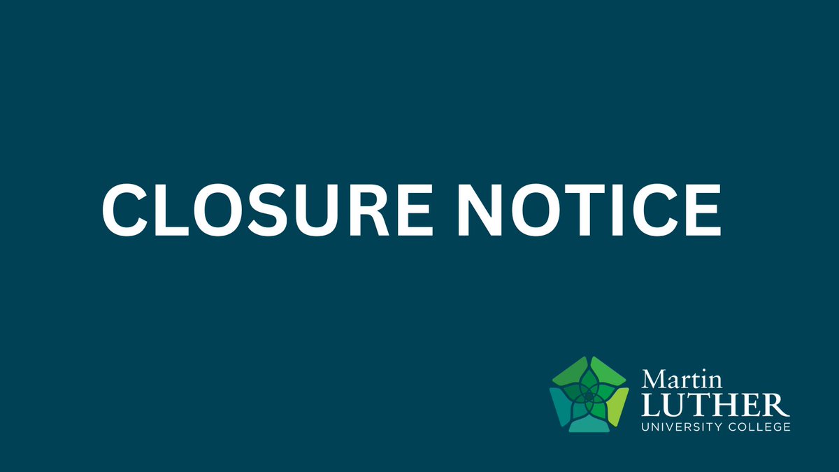 Luther’s campus is CLOSING at 5:30 p.m. today, Wednesday February 12 due to severe weather.