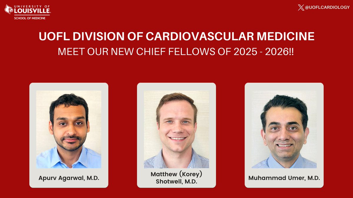 UofL Cardiology (@uoflcardiology) on Twitter photo ✨Introducing our recently appointed 2025-2026 Chief Fellows. 🫀🩺Congratulations!! We look forward to an exciting year!✨<a href="/ApurvAgarwal104/">Apurv Agarwal, MD</a> <a href="/DrMU22/">umer</a> <a href="/shahabghaf/">Shahab Ghafghazi</a> <a href="/DineshKalra/">Dinesh Kalra, MD</a> <a href="/uofl/">University of Louisville</a> <a href="/UofLMedicine/">UofL Medicine</a> <a href="/UofLHealth/">UofL Health</a> #cardiology #chieffellows ✨Introducing our recently appointed 2025-2026 Chief Fellows. 🫀🩺Congratulations!! We look forward to an exciting year!✨<a href="/ApurvAgarwal104/">Apurv Agarwal, MD</a> <a href="/DrMU22/">umer</a> <a href="/shahabghaf/">Shahab Ghafghazi</a> <a href="/DineshKalra/">Dinesh Kalra, MD</a> <a href="/uofl/">University of Louisville</a> <a href="/UofLMedicine/">UofL Medicine</a> <a href="/UofLHealth/">UofL Health</a> #cardiology #chieffellows