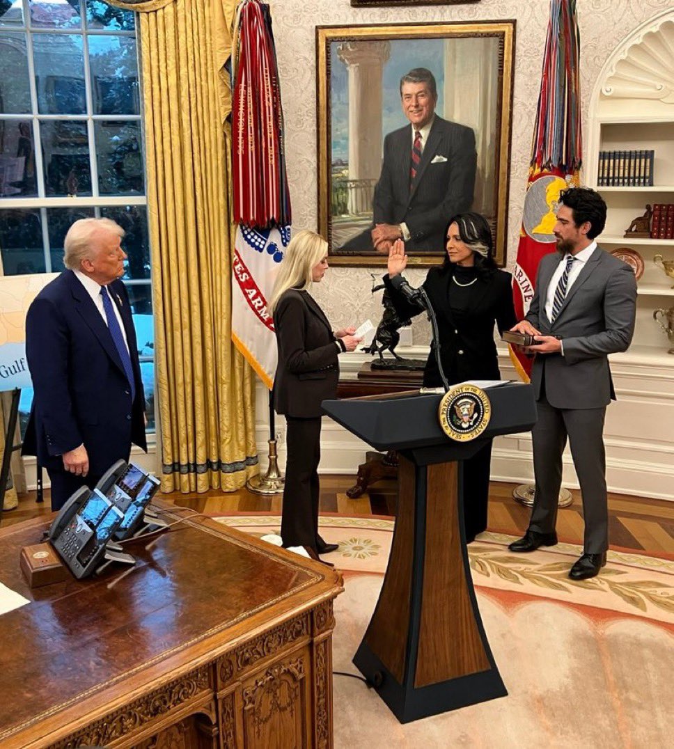 Holden_Culotta's tweet image. Tulsi Gabbard is officially in charge of the entire US intelligence community