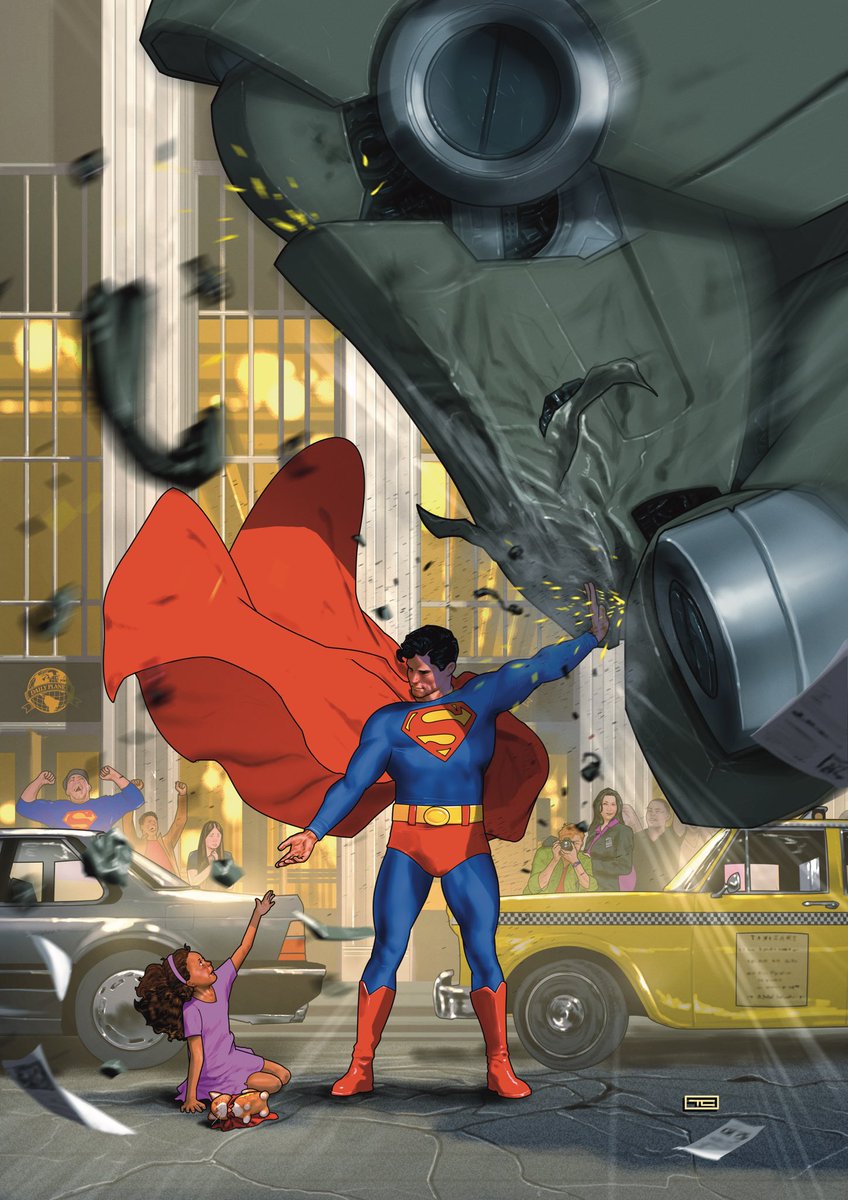 In stores today - my variant cover for ACTION COMICS # 1083! My first time ever drawing a Superman cover.