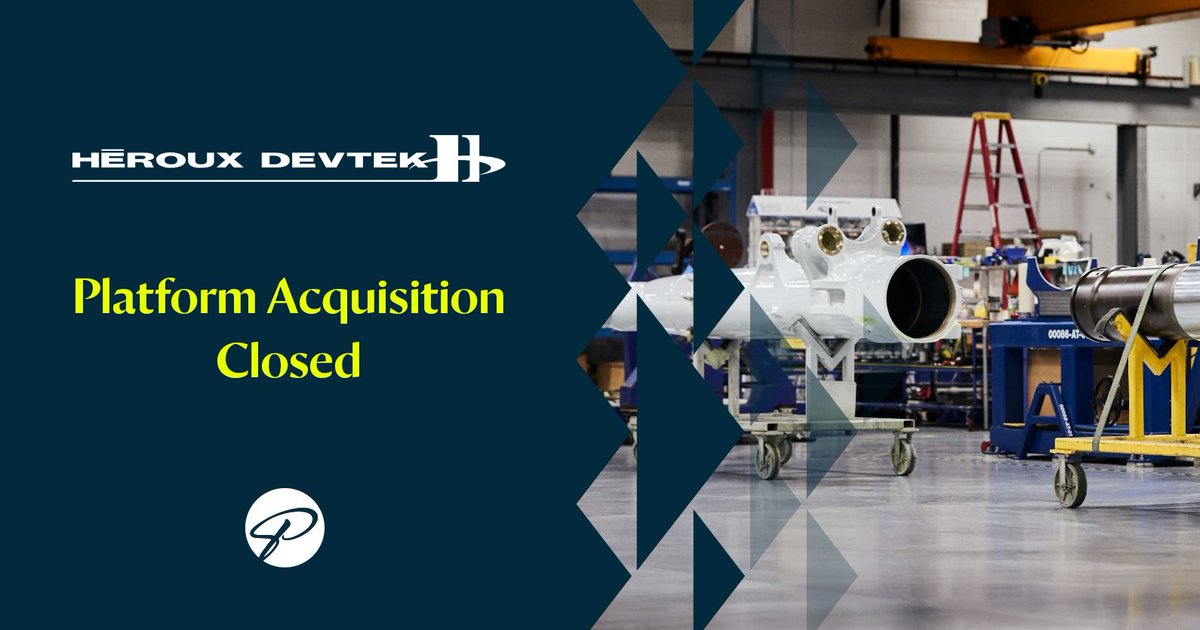 PlatinumEquity's tweet image. Platinum Equity Completes Acquisition of Héroux-Devtek
platinumequity.com/news/platinum-…
