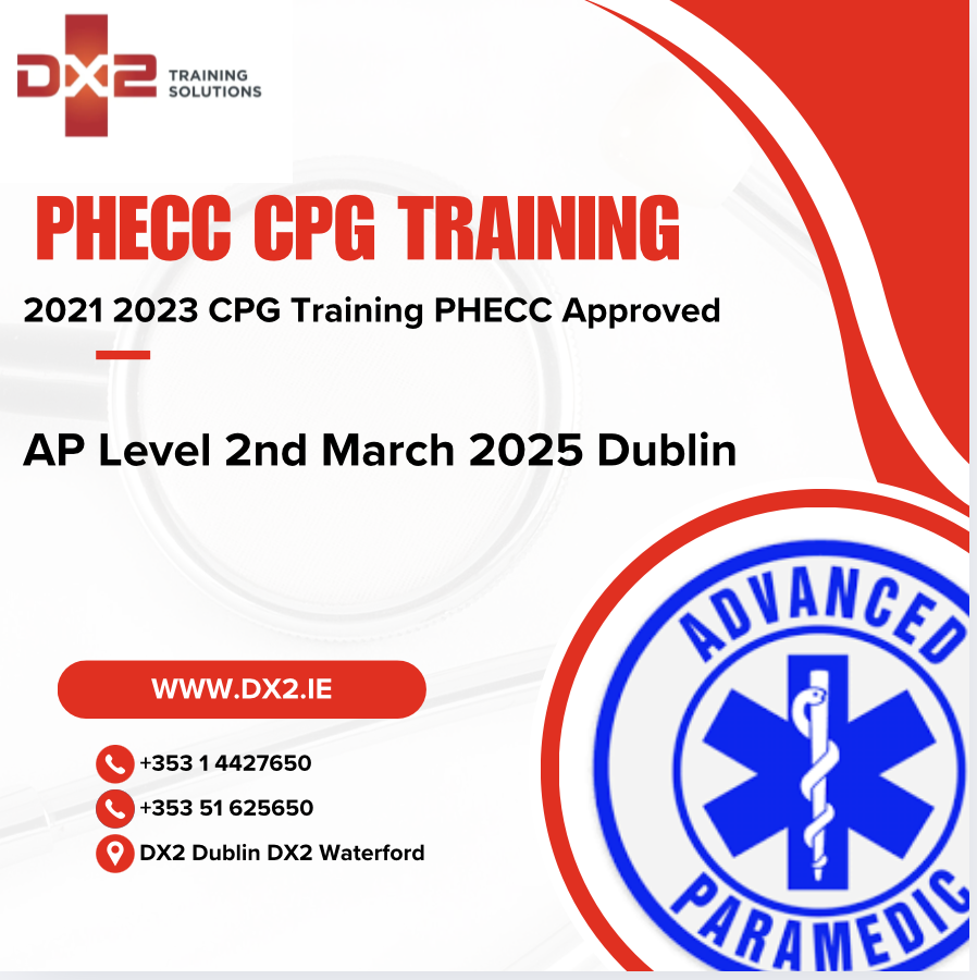 Advanced Paramedic CPG Training 2021 2023 Version. Places available at DX2 Dublin on 2nd March. More information and to book visit dx2training.ie/event/2023-adv…