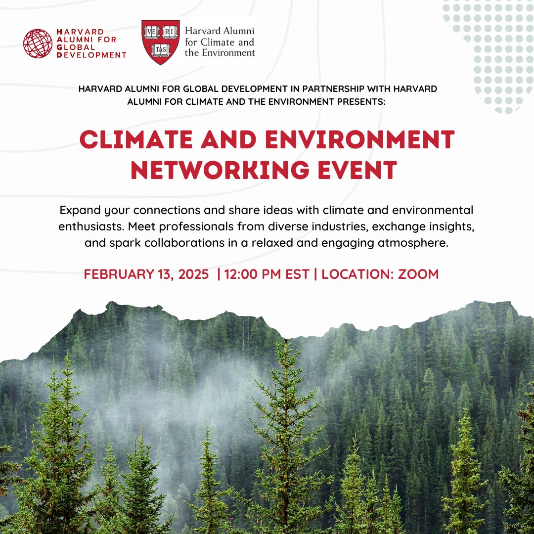 Expand your connections and share ideas with climate and environmental enthusiasts. Meet professionals from diverse industries, exchange insights, and spark collaborations in a relaxed and engaging atmosphere. RSVP: bit.ly/4hVM6u5