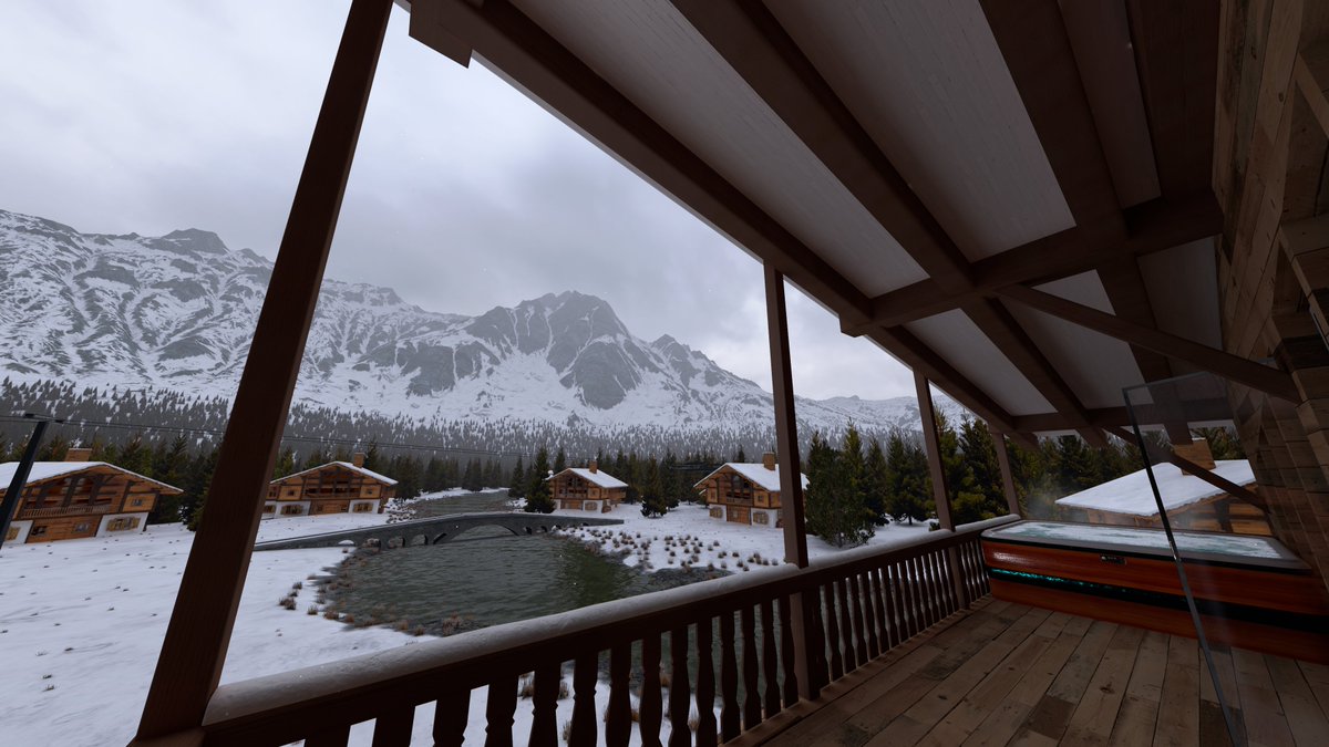MrReeVR's tweet image. My new world Frosty Peaks will be released tomorrow! Here's a preview of the world. This world features an interactive realistic hot tub and YT search #vrchat #VRChatPhotography
