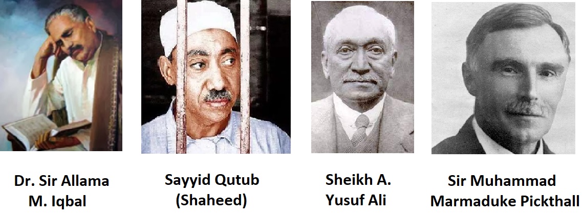 TariqSyedA's tweet photo. FOUR GREAT SERVANTS OF THE QUR’AN WHO KNEW THEIR PRIORITIES

Dr. Sir Allama Muhammad Iqbal (r.a.)

A man once dreamt that the Prophet (s.a.w.) was about to lead a prayer with the Sahaba standing in rows behind him. The Prophet glanced back and said, "Iqbal hasn’t turned up yet." Soon, a man with his beard shaved and sporting a mustache stepped forward, and the Prophet asked him to stand almost beside him. 

Perplexed by the dream, the man later recognized the person in a newspaper photo—Dr. Iqbal. He travelled to Sialkot and upon his narrating the dream, Iqbal broke into sobs uncontrollably. No, doubt he was a Waliullah.

His father had taught him to read the Qur’an as if it were being revealed directly to him. This shaped his life and poetry, and in his last days, he spent most of his time with the Qur’an in hand and tears in his eyes. He was also well known for his unwavering love for Prophet Muhammad s.a.w.

Sayyid Ibrahim Husayn Shadhili Qutb Shaheed (r.a.)

In 1966, at age 13, I saw a rare photograph in the Urdu daily ‘Dawat’—a man with a shave beard and a thick mustache smiling from an army vehicle. My elders explained he was being taken to be hanged for his Islamic views. Sayyid Qutb’s Fi Dhilal-il-Qur’an remains a profound exegesis. A member of Islamic Brotherhood, Sayyid Qutb was one of the leading Islamist ideological thinkers and a liberal Islamic jurist of the 20th century. 

He was accused of plotting against Egypt’s president, Nasser and was executed by a puppet judiciary, earning the honor of martyrdom (Shahadah).

Khan Bahadur Sheikh Abdullah Yusuf Ali (r.a.)

A scholar and barrister, Abdullah Yusuf Ali authored numerous works on Islam, but his most famous is his English Qur’an translation and commentary. Allah blessed his work with unparalleled popularity, making it the most widely used English version. 

Though modern in appearance with no beard and prominent Mustache, he was deeply committed to the Qur’an and its teachings.

Sir Muhammad Marmaduke Pickthall (r.a.)

Born into a royal lineage, Pickthall was a celebrated writer whose work was admired by D. H. Lawrence and H. G. Wells. At 42, he dramatically declared his conversion to Islam in a 1917 lecture in London. His exegesis, The Meaning of the Glorious Qur'an became the second most widely used English Qur’an translation after A. Yusuf Ali’s commentary. 
He was buried in the same Muslim cemetery in England in which A. Yusuf Ali was buried a few years later. He had a thick Mustache with no beard.

A Reminder on Priorities

The Islamic knowledge and love of the Qur’an should not be measured by the length of one’s beard. In the subcontinent, the beard has been made an essential identity marker for a Muslim, yet the Qur’an does not mandate it. Instead, it highlights Sajdah-marks on the forehead and the Ibrahimi spirit of sacrificing everything for Allah’s will as the hallmarks of Islamic culture.

This does not the least diminish the beard’s significance but places each Islamic order in its rightful status.