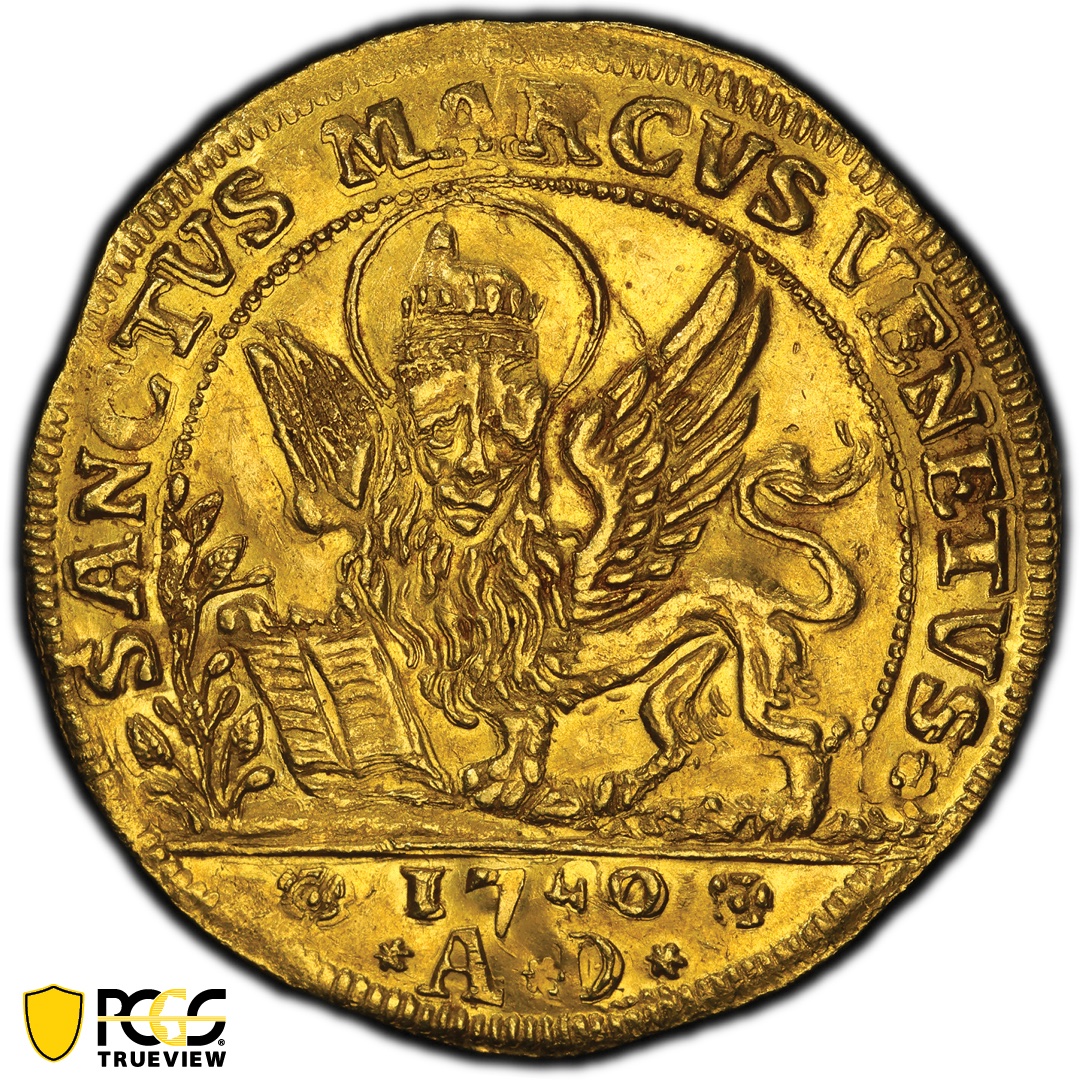 PCGScoin's tweet photo. This #WorldCoinWednesday, we are featuring a rare and highly desirable coin from the Venetian Republic, a gold Osella. This coin is graded PCGS MS62 and is the only example graded by PCGS. https://t.co/sZzCRamDNt