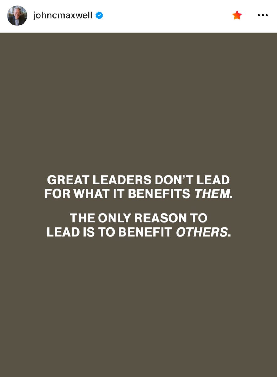 Leadership principle of the day.