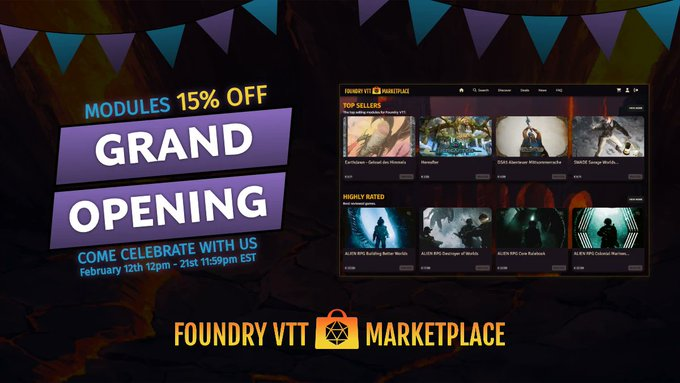 FoundryvttE's tweet photo. Ya tenemos un market para #FoundryVTT donde poder centralizar las compras de módulos premium @FoundryVTT https://t.co/w28PYXrB9j