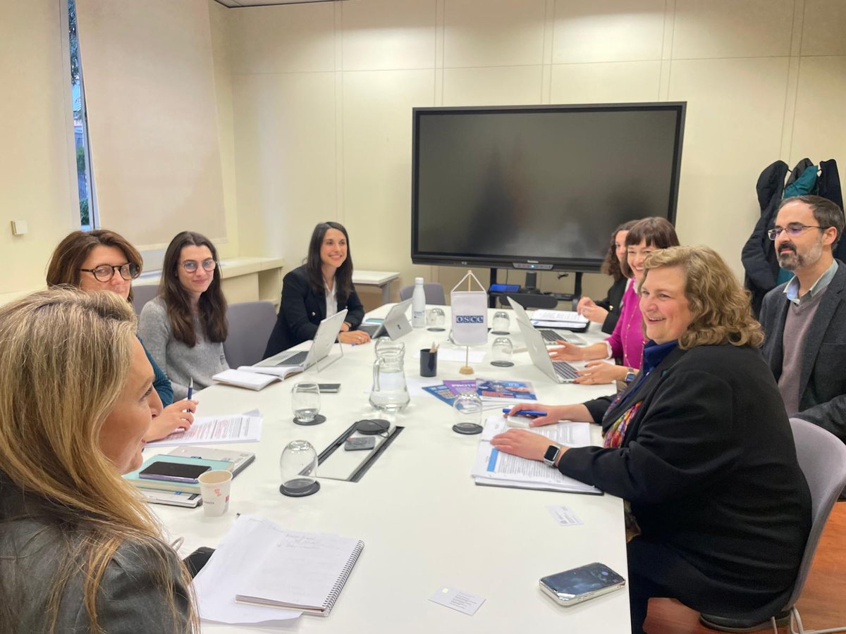 osce_cthb's tweet photo. Productive days in #Spain🇪🇸 engaging stakeholders truly committed to combating #humantrafficking! We had several🔑meetings, including with Vice-Minister for Foreign Affairs @MAECgob Diego Martínez Belío, @interiorgob National Anti-trafficking Rapporteur Ana María Prejigueiro Rodríguez, and @justiciagob, @IgualdadGob, @inclusiongob reps. Focused on victim identification, prosecution, prevention & support. Emphasized vital cross-agency partnerships to strengthen our collective fight against this heinous crime. #EndHumanTrafficking