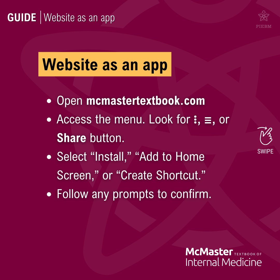 mcmtextbook's tweet photo. 💡 Do you want to install the McMaster Textbook website as an app on your laptop, tablet, or phone? This can provide you with quick access to the content on virtually any device.

👉 Step-by-step guide with video: https://t.co/DYaogj6uS9 https://t.co/m8NLi1M3gu