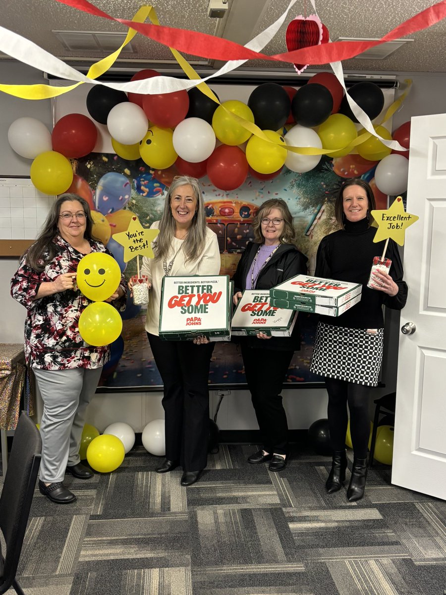Thank you Superintendent Coxe, Assistant Superintendent Hagner, and Mrs. Webb for providing YSD1 Transportation employees with pizza for School Bus Driver Appreciation Week! We appreciate your support!