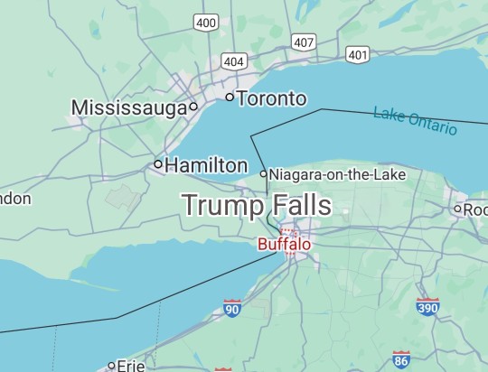 ChicagoVince's tweet image. The #CheetoInChief has signed an executive order renaming the water feature near Buffalo, NY, from Niagara Falls to Trump Falls. 
@googlemaps and @applemaps should be updated by the end of the month.
