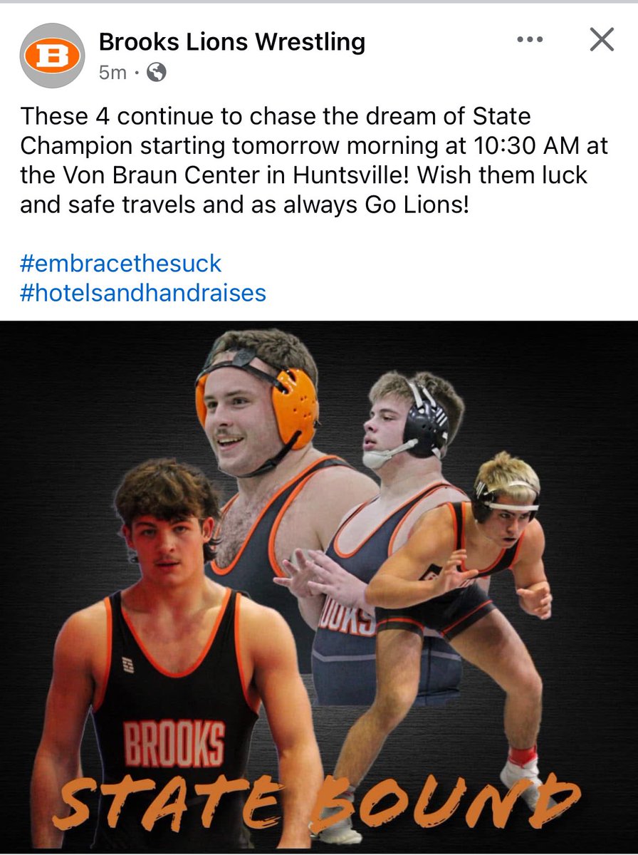 Grateful for <a href="/CoachJ5McCarthy/">Josh McCarthy</a> asking me to give wrestling a shot for the first time this year. It has been a great learning experience! Looking forward to competing at state with my teammates.