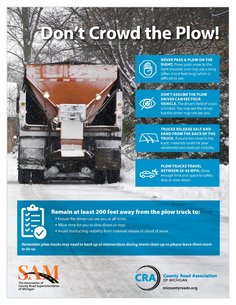 Looks like we're in for a couple rounds of accumulating snow. Please stay safe out on the roads – and give snowplows plenty of room to do their job. #DontCrowdthePlow