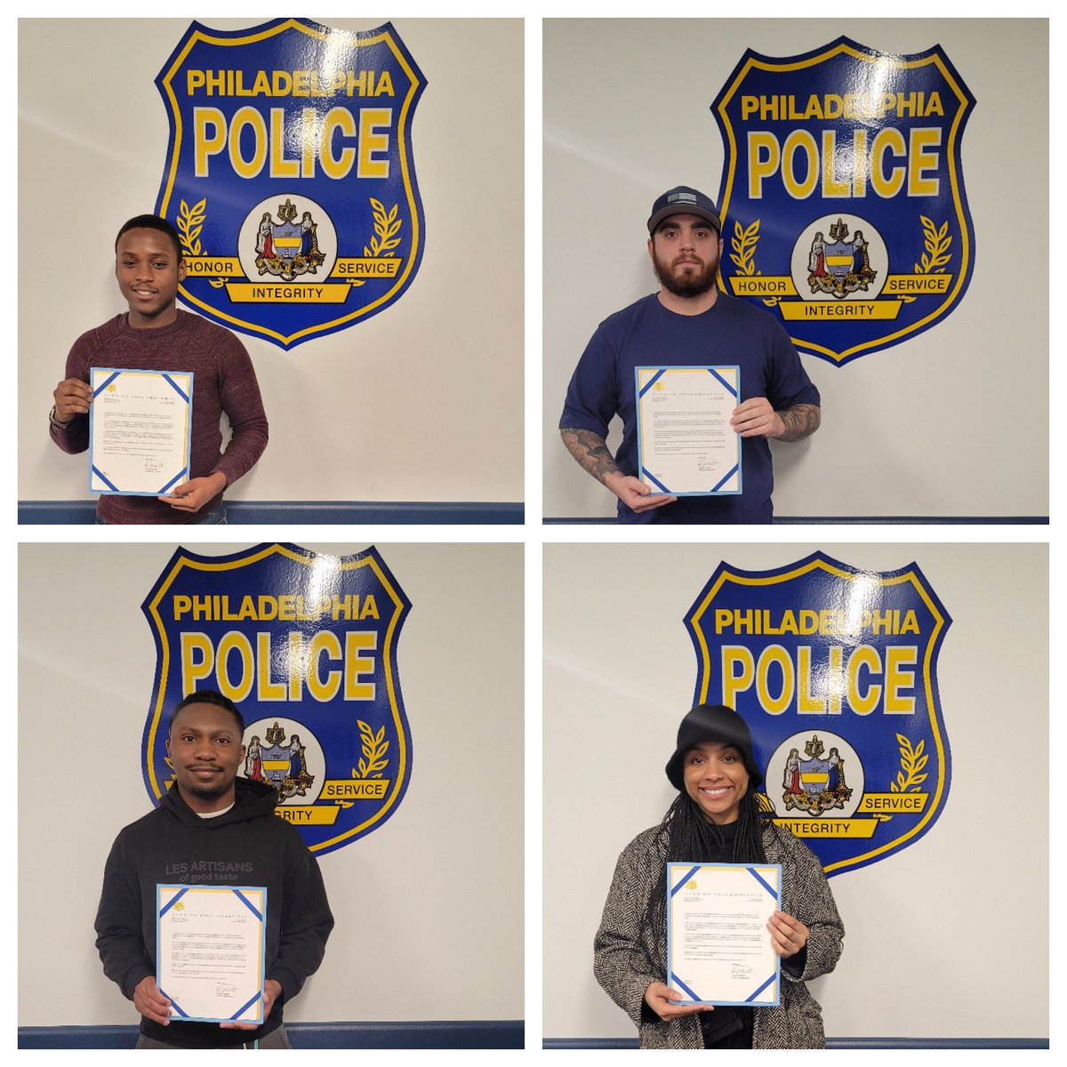 PPDRecruiting's tweet image. The first members of Class 414 have accepted their appointment letters and are looking forward to working the parade for Super Bowl LX! Congratulations to our E-A-G-L-E-S 🦅! @PPDVJohnson