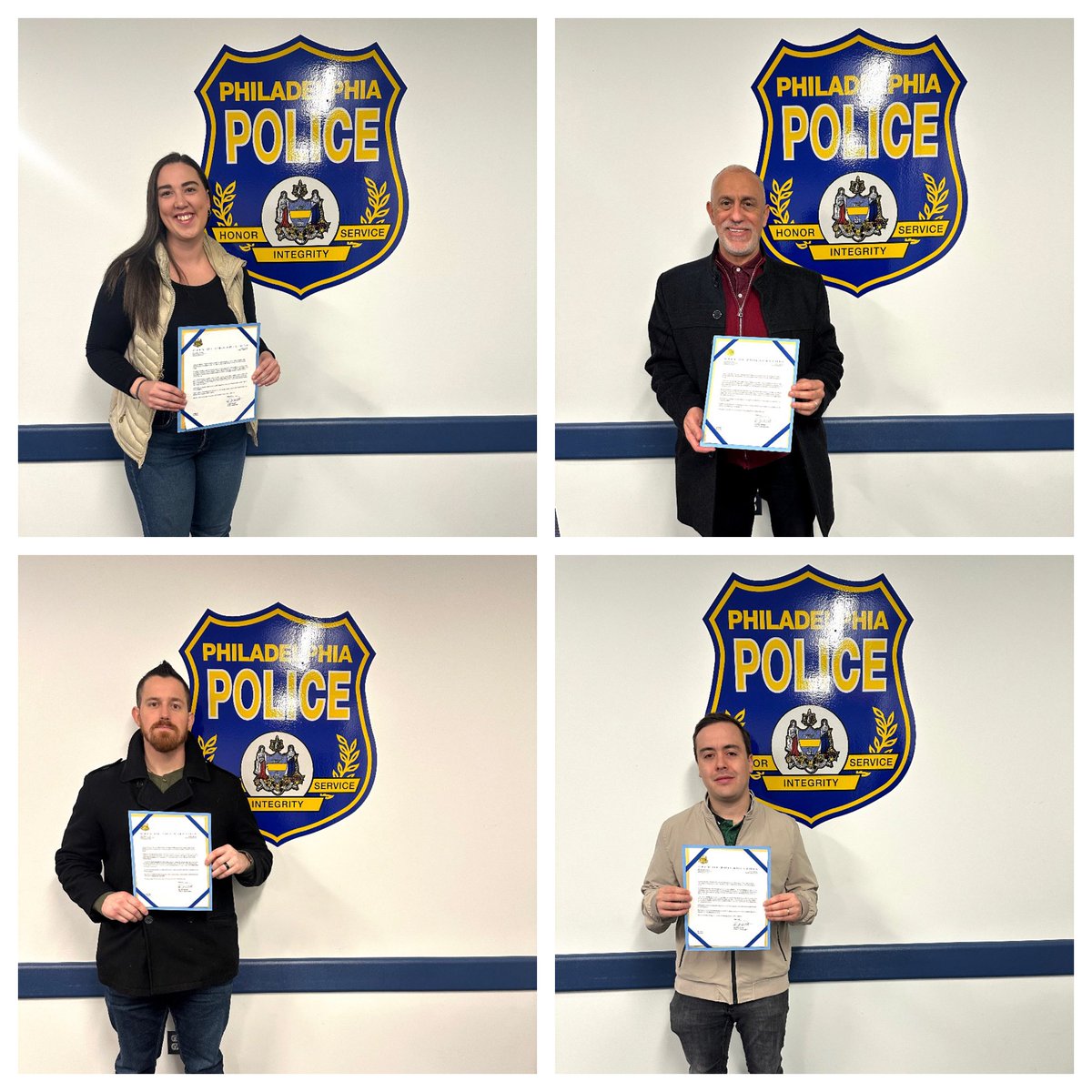 PPDRecruiting's tweet image. The first members of Class 414 have accepted their appointment letters and are looking forward to working the parade for Super Bowl LX! Congratulations to our E-A-G-L-E-S 🦅! @PPDVJohnson