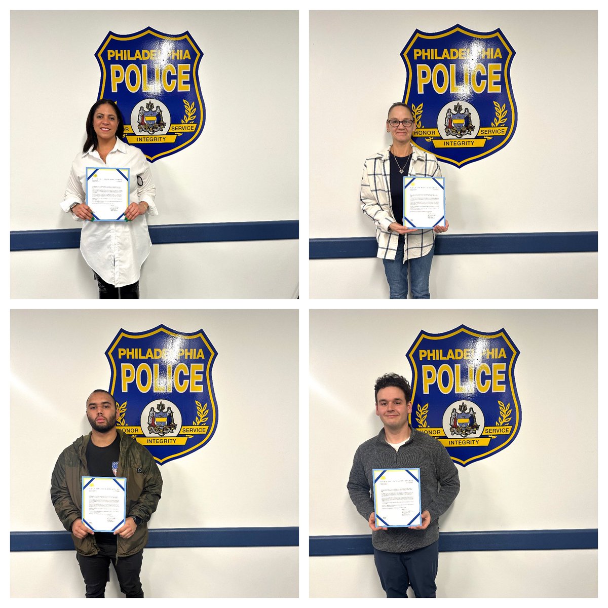 PPDRecruiting's tweet image. The first members of Class 414 have accepted their appointment letters and are looking forward to working the parade for Super Bowl LX! Congratulations to our E-A-G-L-E-S 🦅! @PPDVJohnson