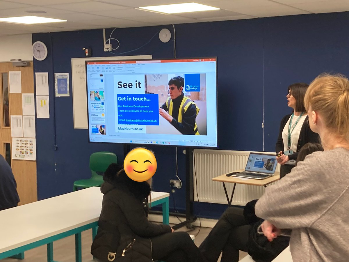 HeightsBburn's tweet photo. #NAW2025 - as part of National Apprenticeship week, we have partnered with a number of providers.  To start the week off we welcomed Paula from the Blackburn College to deliver a session to Year 9 &amp; 10s. Today we were joined by DWP to deliver a CV Session. Much more to come! https://t.co/BM6g8BPqWI