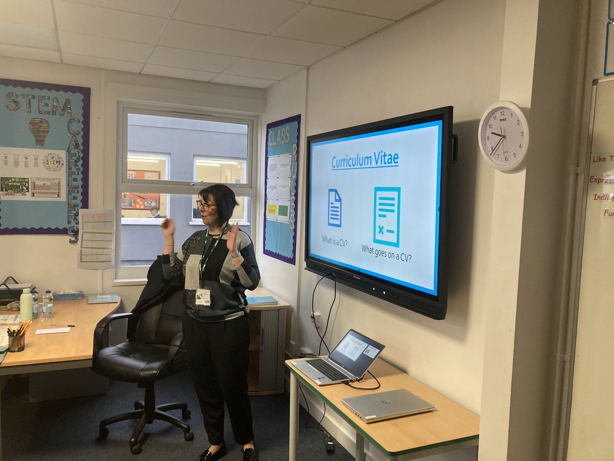 #NAW2025 - as part of National Apprenticeship week, we have partnered with a number of providers.  To start the week off we welcomed Paula from the Blackburn College to deliver a session to Year 9 &amp; 10s. Today we were joined by DWP to deliver a CV Session. Much more to come!