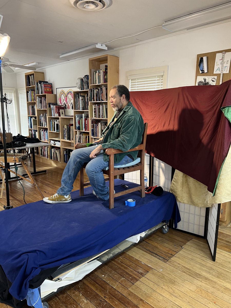 janetdodrill's tweet photo. Portrait study of Robert Banks @cinehypofilms at BAYarts @bayarts_ohio open portrait studio, Bay Village, Ohio, February 12, 2025, oil on canvas sheet, 12x16 in., limited palette. #oil #oilpainting #oilstudy #portrait #painting #bayarts_ohio #bayarts #bayvillageohio #art https://t.co/czZKDXuN1u