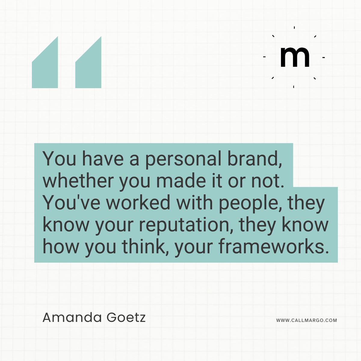 Probably the most important takeaway from the whole conversation with <a href="/AmandamGoetz/">Amanda Goetz</a>  is that we all already have a personal brand — no matter how online or offline you might be. Taking ownership of it is the first step.