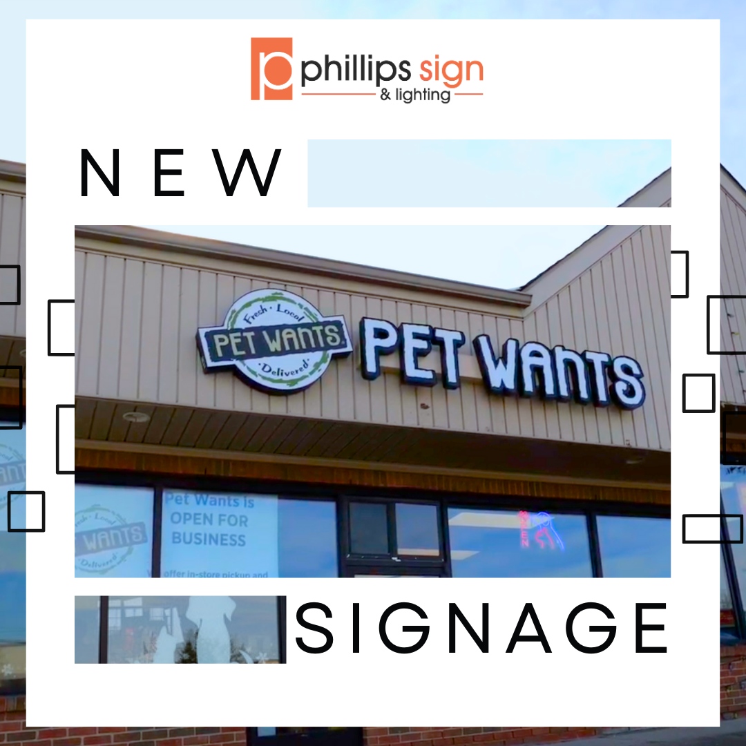 We installed a new channel letter sign for Pet Wants!

Pet Wants is a cool store for natural pet food and pet treats that help your animal live a longer and happier life. Go check them out!

#PhillipsSign #PetWants #ChannelLetterSign #DetroitSignage