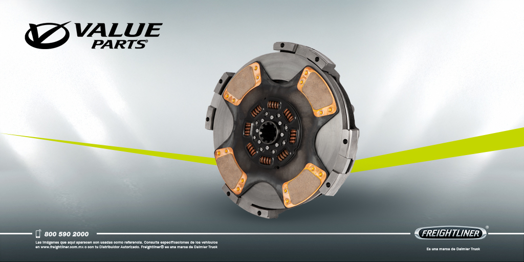 FreightlinerMex's tweet image. Amigo operador, ¿necesitas reemplazar el #embrague de tu camión? En #ValueParts siempre encuentro refacciones que cumplen con las necesidades de mi flota.