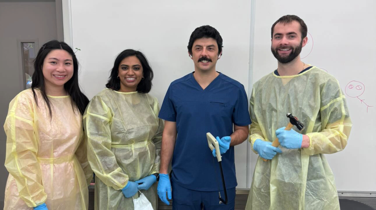 WSUMedicine's tweet photo. Final anatomy lab ✅

These second-year WSU med students are celebrating a medical school rite of passage. They recently completed their final anatomy lab. 🎉

Soon they'll put all that knowledge about the human body to work in clinical rotations. 🩺 🥼

#WSUMedicine #CougDocs https://t.co/BcCuqXmvmV