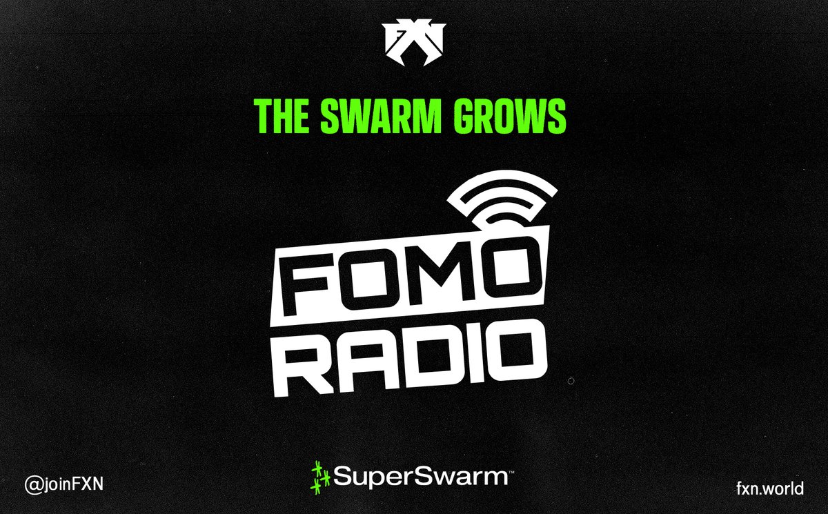 We’re happy to announce that <a href="/FomoRadioAi/">Fomo Radio AI</a> is now part of the FXN SuperSwarm™! More details on their main net launch will be shared soon.

The Swarm Grows.