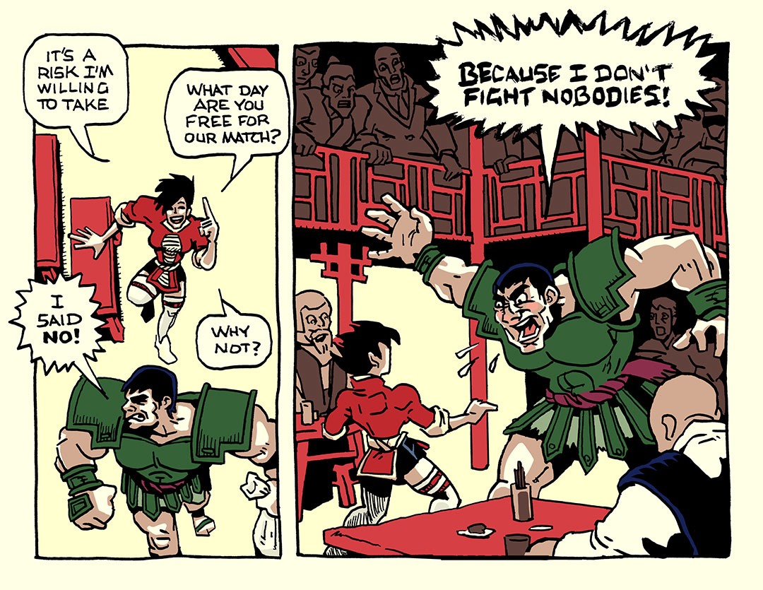 Mae the Master pg.15
#comics #comix #webcomic #manga #kungfu #martialarts #dragonball #MaetheMaster #HypnoSpiralComics