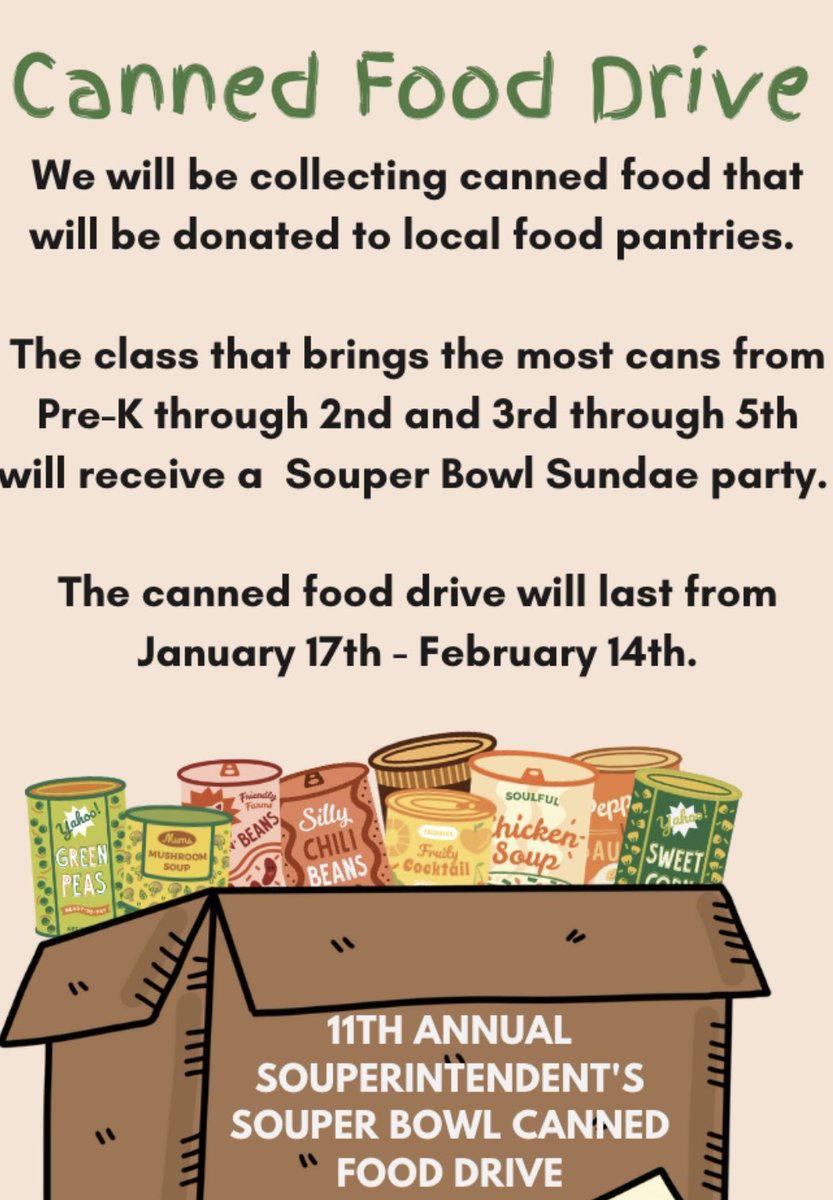 The Andy Warhol inspired can art display is up! Each student created their own limited edition soup flavor, which they designed their can to represent. This aligned with the 11th Annual Superintendent's Souper Bowl.

<a href="/BurkeCoSchools/">BCPS</a> <a href="/MVESbobcats/">MVESBobcats</a>
#ignitelearningbcps #allinBCPS