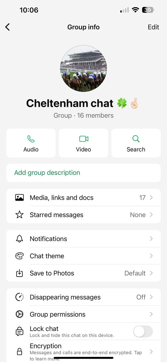 Cheltenham Chat, message to join! Competition coming in the new few weeks! Let’s get the numbers up.