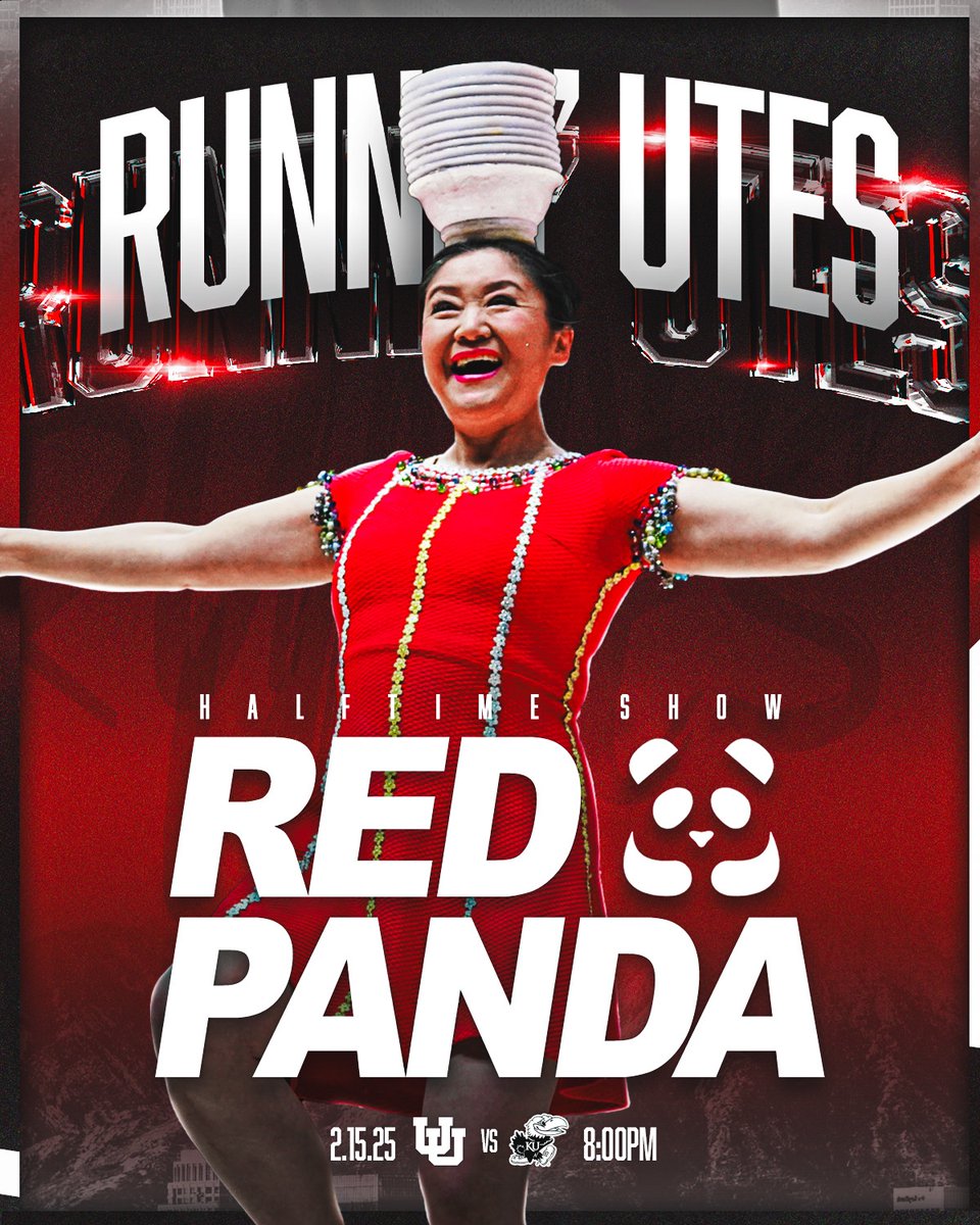 UtahMBB's tweet image. Utah Fans‼️

This Saturday's DARK MODE game vs Kansas will feature the famous Red Panda for our halftime performance! 

Get your tickets now: 

🎟️am.ticketmaster.com/utahutes/ism/M…

#GoUtes